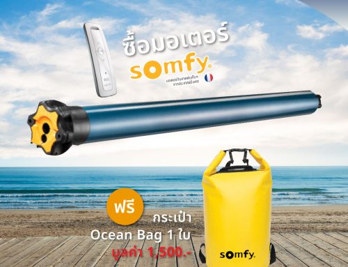 ซื้อกันสาดระบบ มอเตอร์+รีโมท แบรนด์ Somfy จากประเทศฝรั่งเศส ฟรี!!!กระเป๋ากันน้ำ ทุกออเดอร์!!